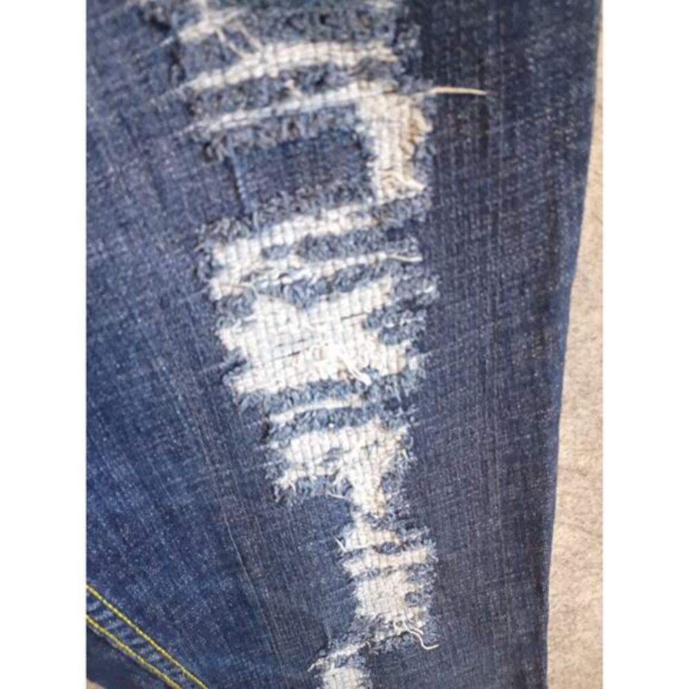 Dereon Womens Size 13/14 Distressed Stretch Skinny Blue Denim Jeans Grunge - Picture 11 of 16